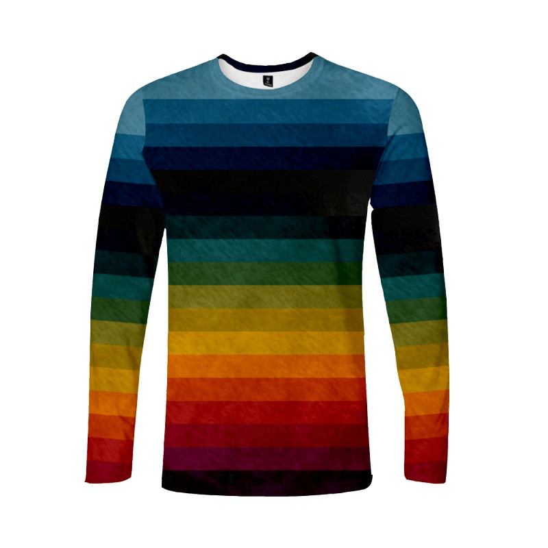 3d Digital Med Tryck Casual Trend Långärmad T-shirt För Män