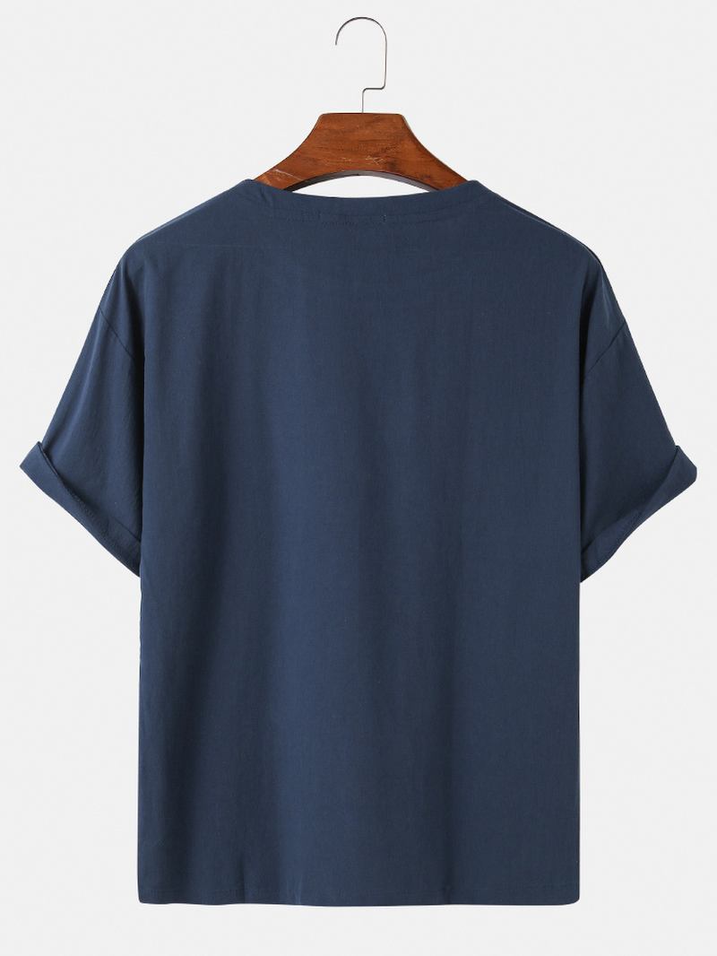 Bomull Söt Tecknad Kattmönster Text Med Tryck Kortärmad Casual T-shirt