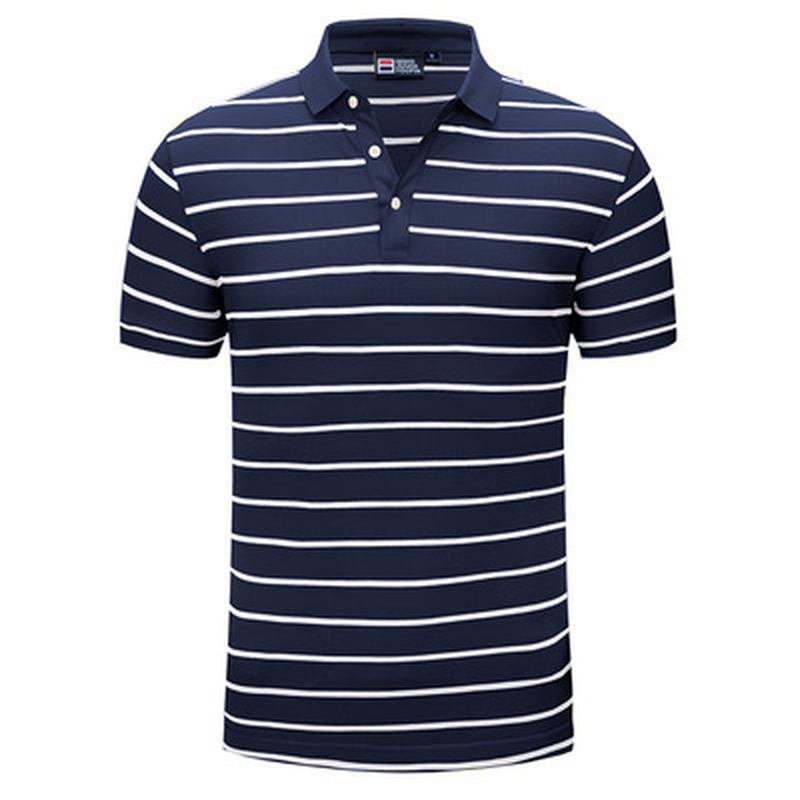 Casual Pikétröja Randig Lapel Kortärmad T-shirt