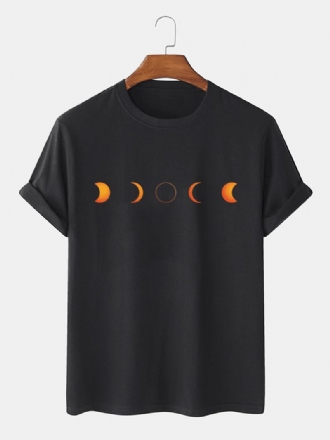 Cotton Designer Lunar Eclipse Med Tryck Andas Kortärmade T-shirts