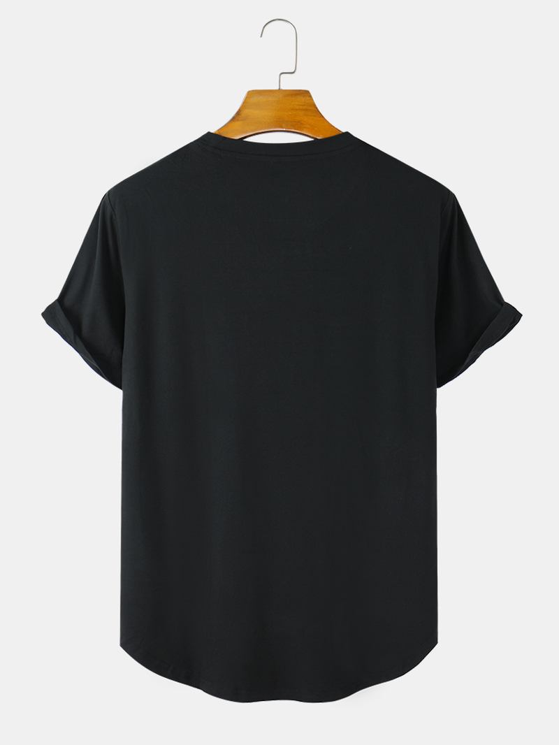 Draketryck För Män Andas Rund Hals Casual Kortärmade T-shirts