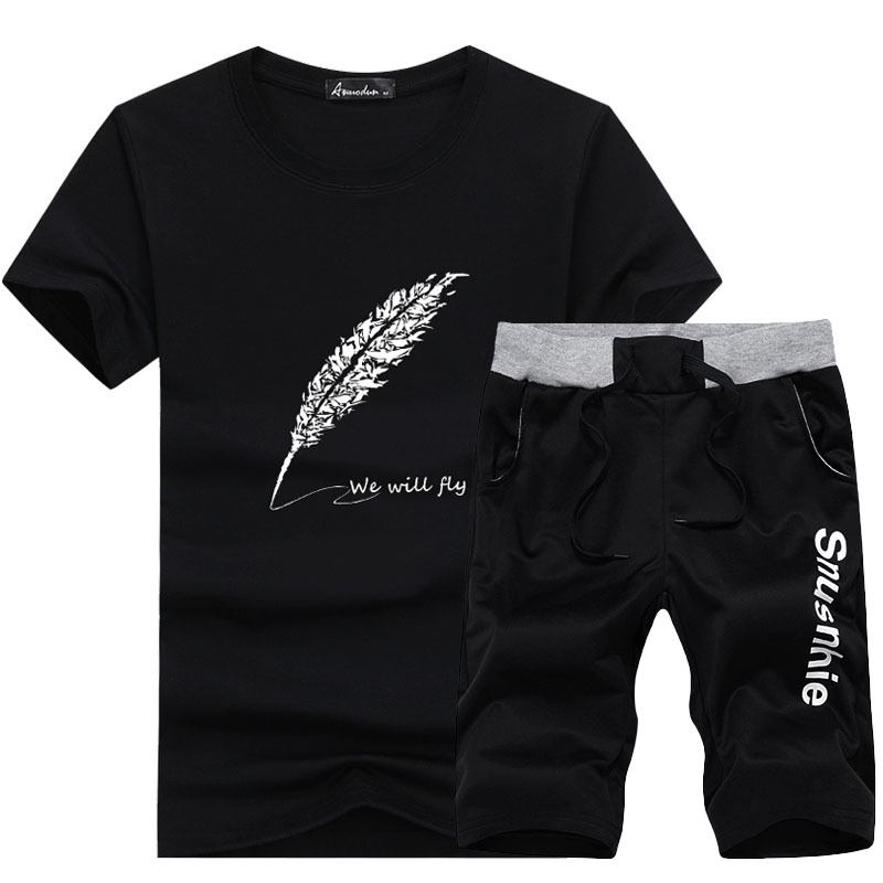 Fritidssport Kortärmad T-shirt Herrkostym Sommar