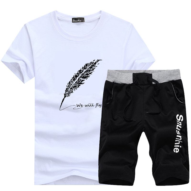 Fritidssport Kortärmad T-shirt Herrkostym Sommar