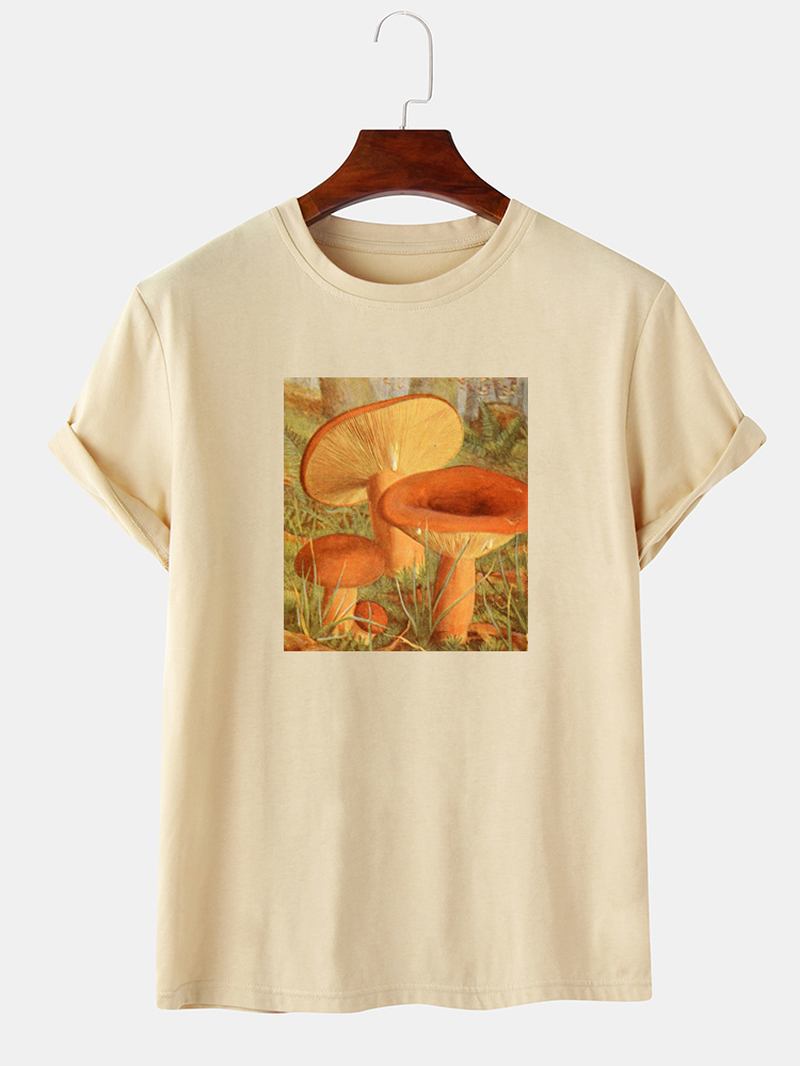 Grafiskt Tryck För Män Med Tunn O-ringad Kortärmad T-shirt