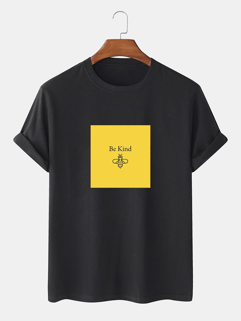 Herr 100% Bomull Grafiska Rundhalsade Casual Kortärmade T-shirts