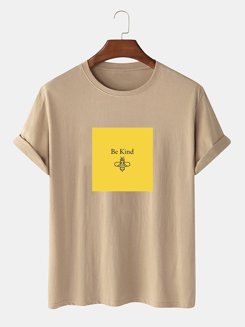 Herr 100% Bomull Grafiska Rundhalsade Casual Kortärmade T-shirts