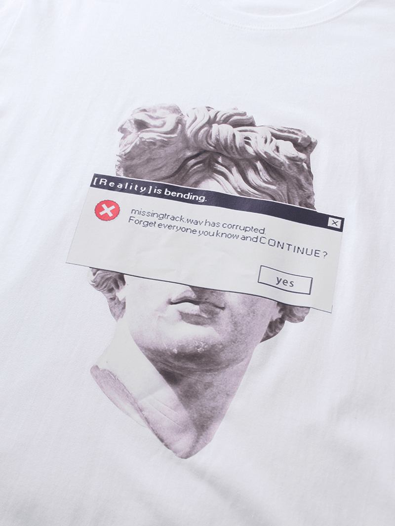 Herr Bomull Kreativitet Gips Staty Tryck Kortärmad Andas T-shirts