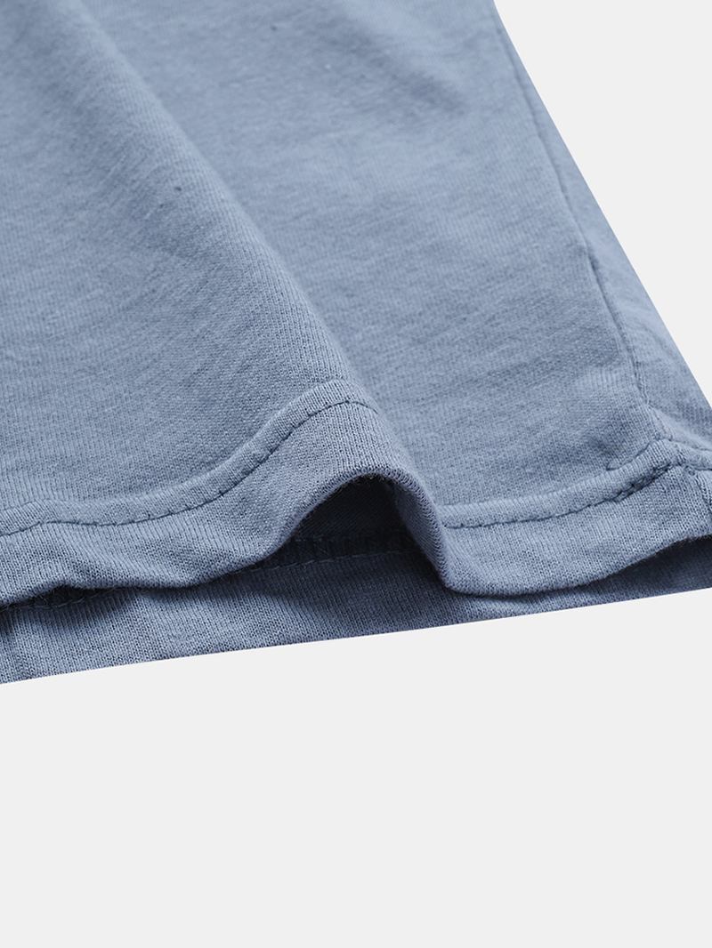 Herr Bomull Skaldjurstryck Casual & Andas T-shirts Med Rund Hals