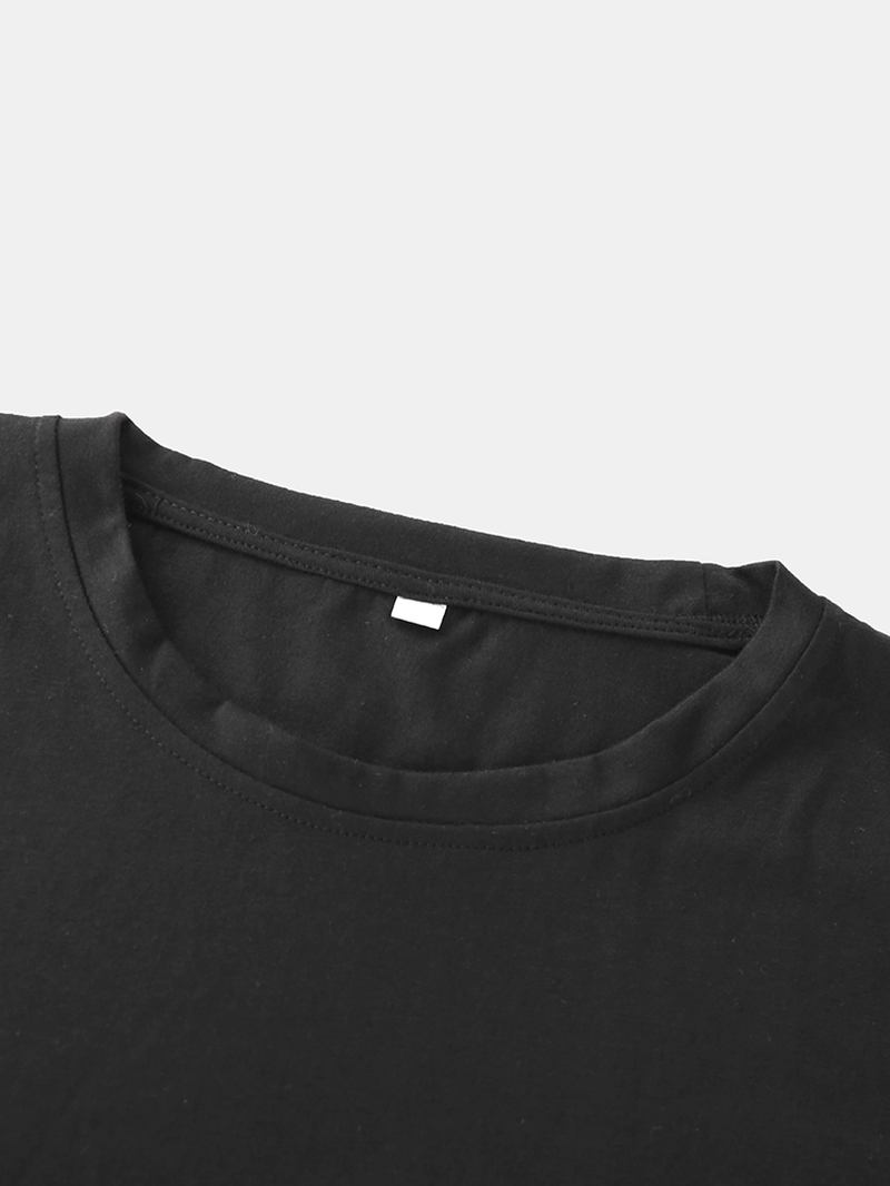 Herr Rolig Tecknad Cool Tiger Tryckta Andas Kortärmade T-shirts