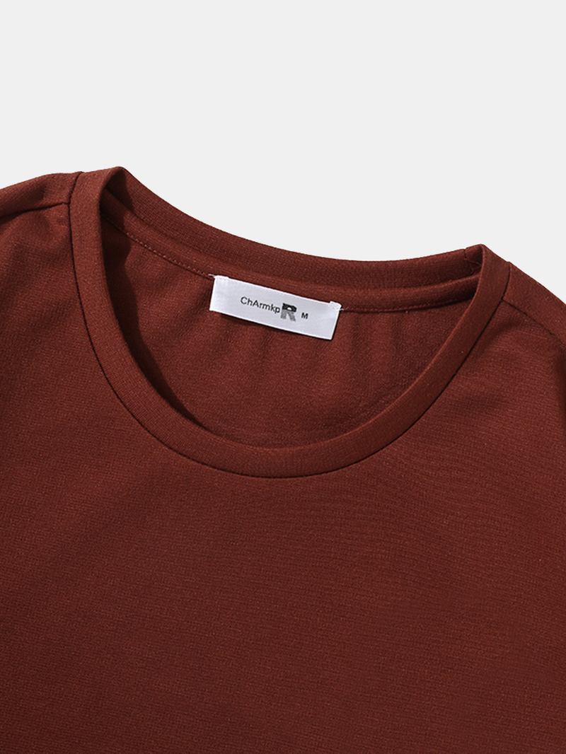 Män Teddy Bear Med Tryck Letter Fakes Two Drop Shoulder T-shirts