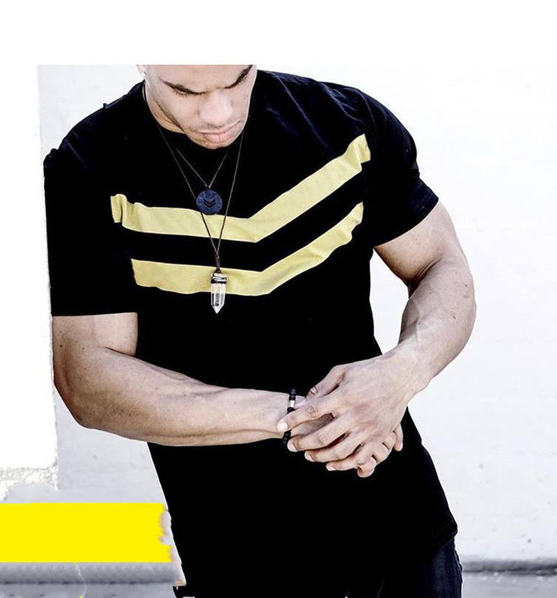Muscle European And Brothers Summer Sports Fitness T-shirt Kortärmad Bomull