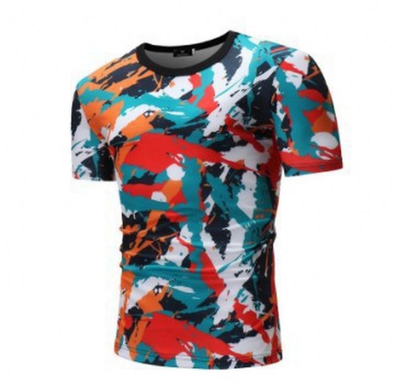 Rundhalsad Kortärmad T-shirt För Digitaltryck I 3d