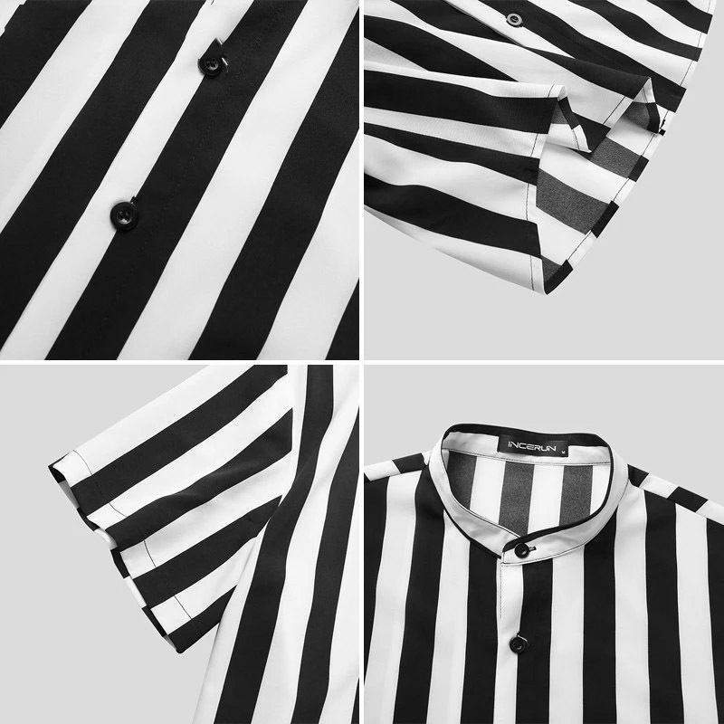 Ungdomsrandig Casual Slim-fit Lapel Shirt