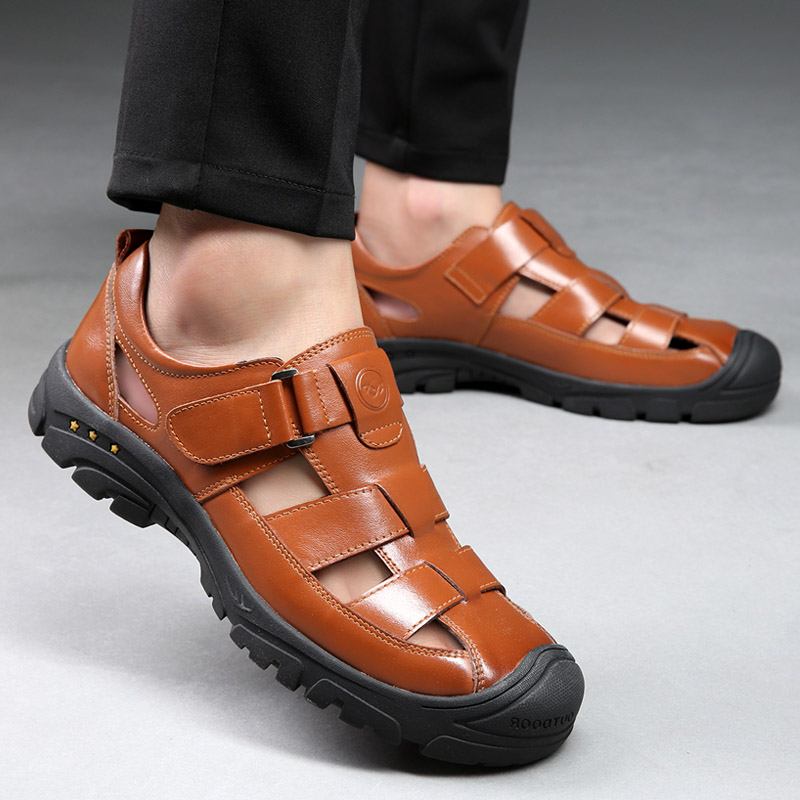 Koskinn För Män Andas Ihålig Mjuk Botten Halkfri Stängd Tå Casual Sandaler