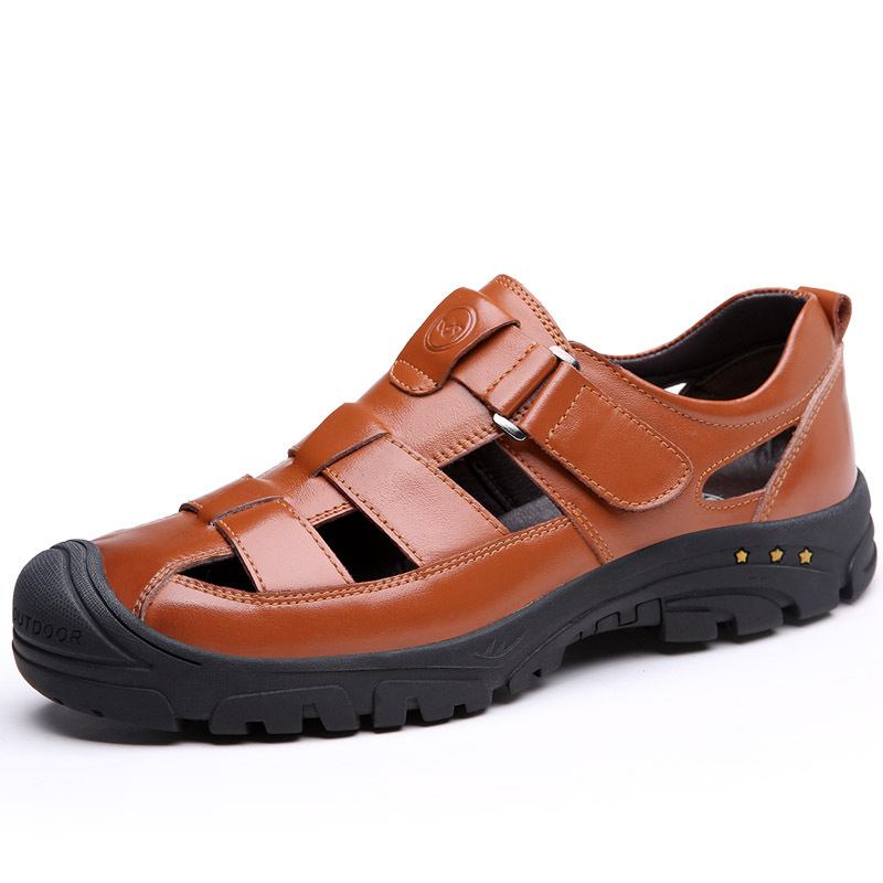 Koskinn För Män Andas Ihålig Mjuk Botten Halkfri Stängd Tå Casual Sandaler