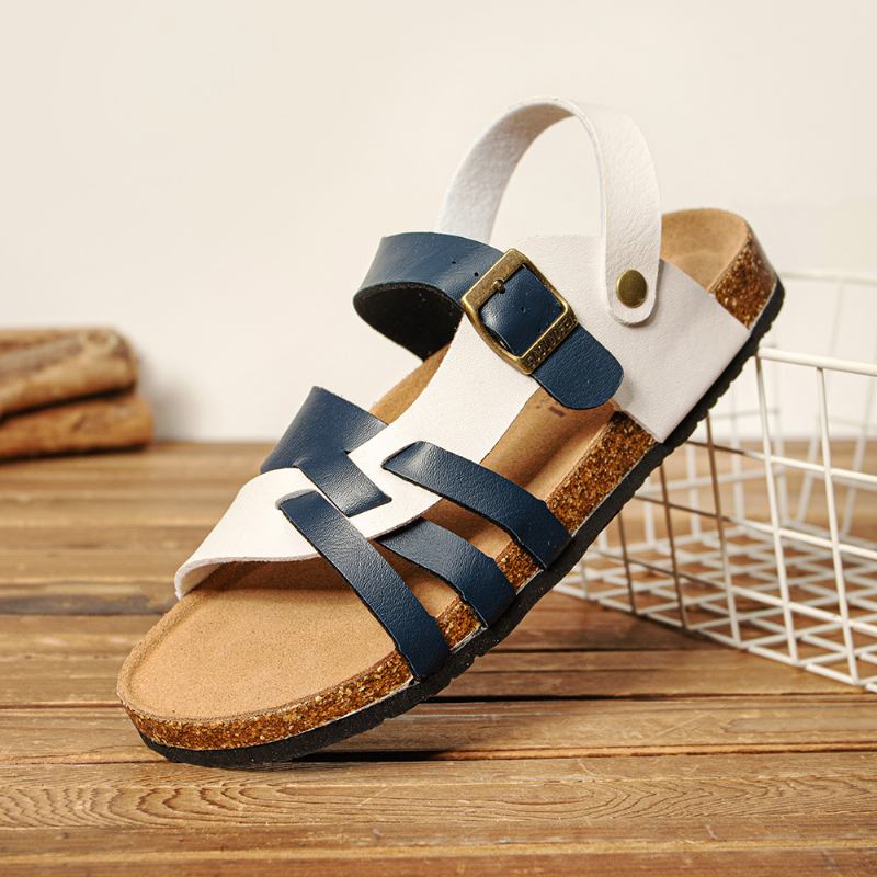 Män Andas Tvåvägs Slip På Halkfria Korkbotten Casual Sandaler