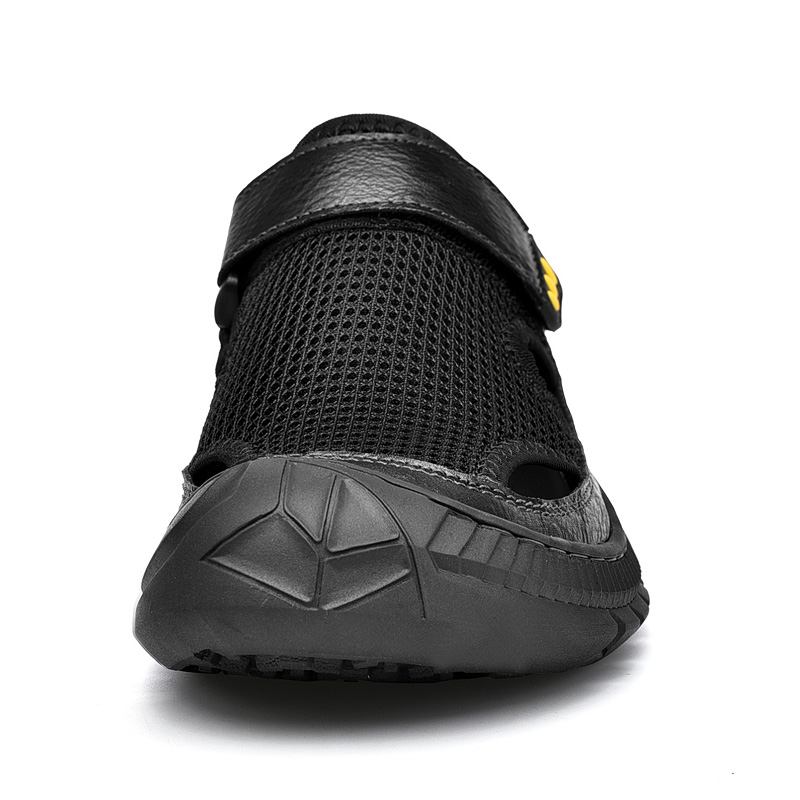 Män Mesh Casual Andas Lätt Sluten Tå Halkfri Mjuka Utomhussportsandaler
