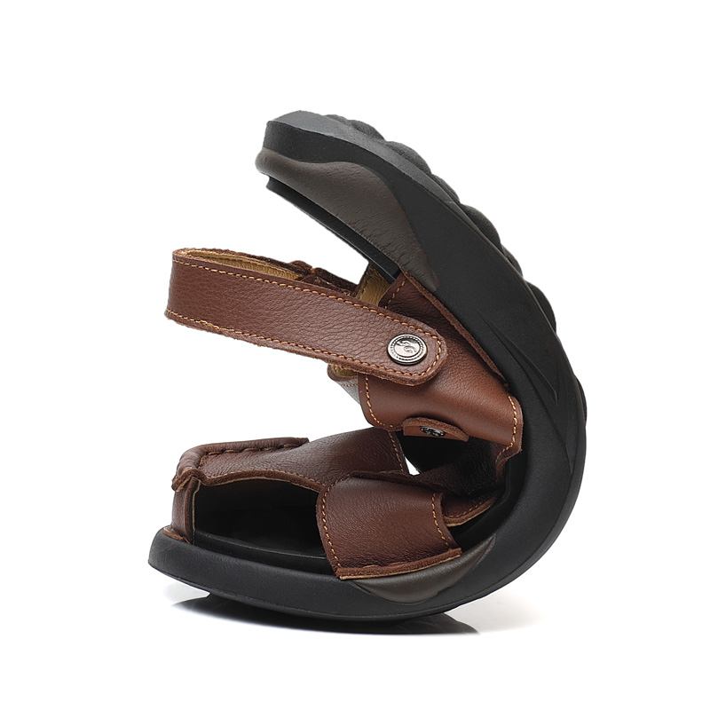 Män Microfiber Mjuk Sula Halkfri Lättvikts Closed Toe Casual Beach Sandaler
