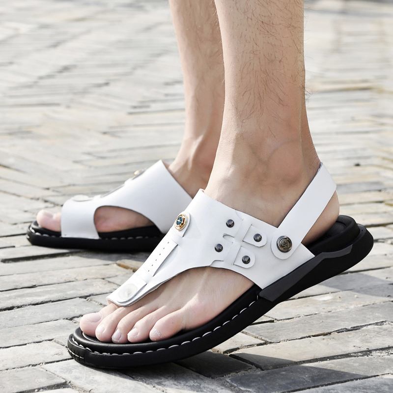 Män Tvåvägs Mjuk Andas Halkfri Casual Outdoor Sandaler