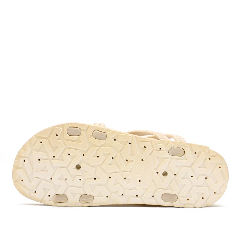 Kvinnor Enfärgad Cross Band Hem Flats Sandaler