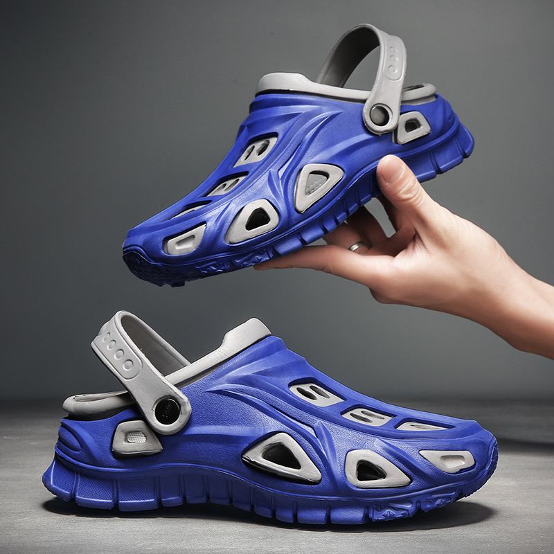 Män Ihålig Andas Halkfri Mjuk Sula Utomhus Casual Sandaler Strandtofflor