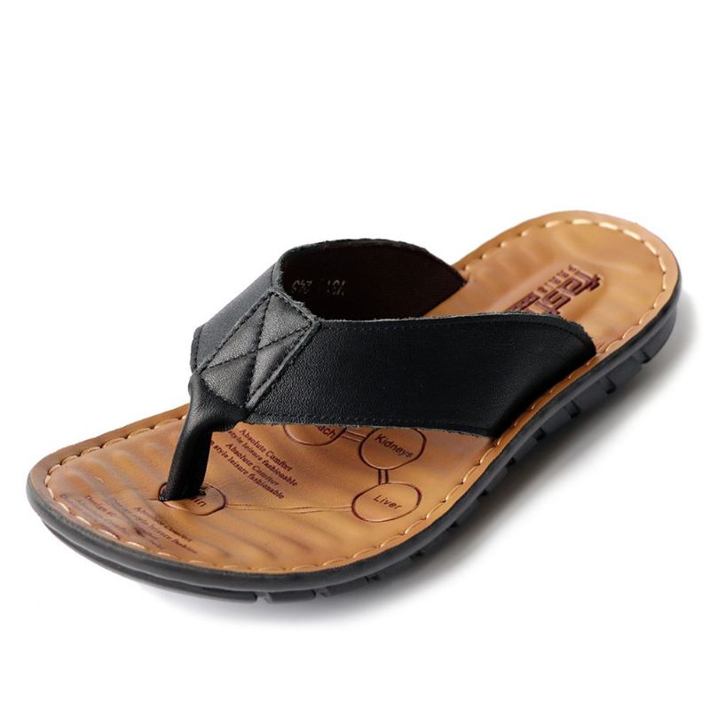 Män Kohud Andas Halkfria Flip Flops Casual Beach Tofflor