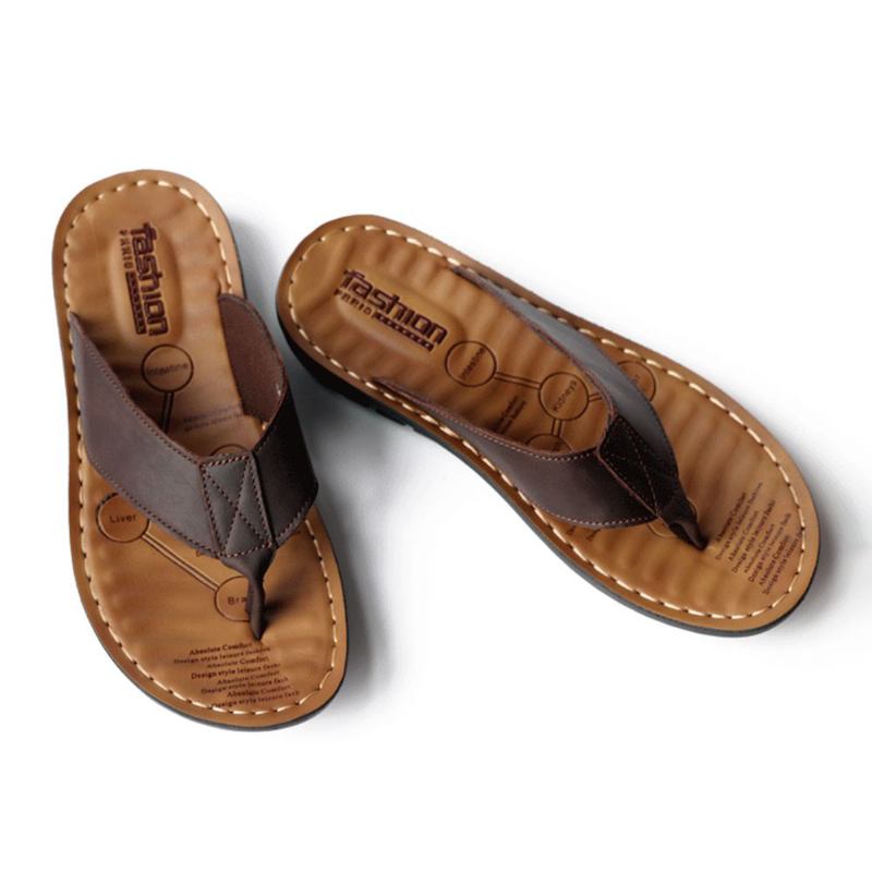 Män Kohud Andas Halkfria Flip Flops Casual Beach Tofflor