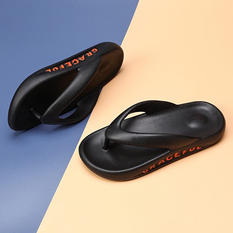 Män Lättvikts Mjuk Sula Ren Färg Inomhus Flip Flops Casual Plattform Tofflor
