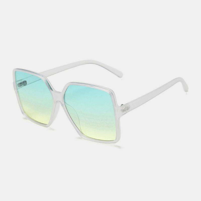 Damer Plus Storlek Ram Fyrkantig Form Mode Trend Retro Uv-skydd Solglasögon