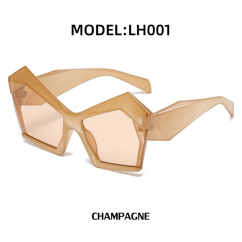 Dammode Personlighet Street Shooting Polygonal Solglasögon