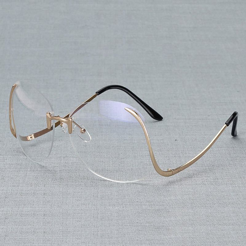 Färg Ocean Lens Ramlösa Bent-leg Solglasögon