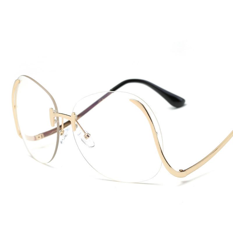 Färg Ocean Lens Ramlösa Bent-leg Solglasögon