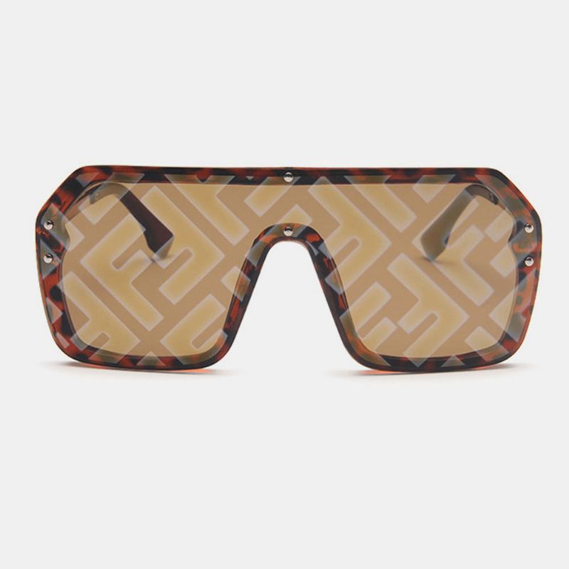 Kvinnor Plus Storlek Tjock Ram I Ett Stycke Fyrkantig Form Personlighet Modetrend Uv-skyddssolglasögon