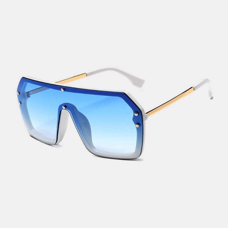 Kvinnor Plus Storlek Tjock Ram I Ett Stycke Fyrkantig Form Personlighet Modetrend Uv-skyddssolglasögon