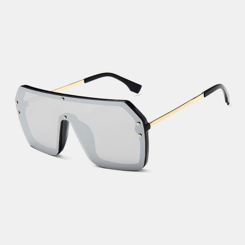 Kvinnor Plus Storlek Tjock Ram I Ett Stycke Fyrkantig Form Personlighet Modetrend Uv-skyddssolglasögon