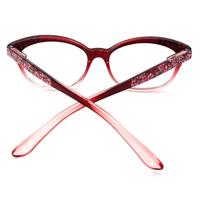 Kvinnor Ultra Light Resin Katt Eye Läsglasögon