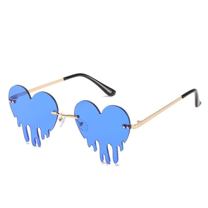 Kvinnors Personlighet Rimless Love Tears Solglasögon