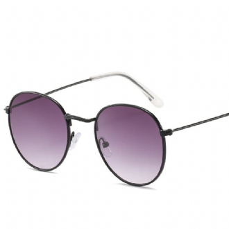 Retro Oval Liten Ram Personlighet Solglasögon Män Och Kvinnor Semester Beach Metal Glasögon