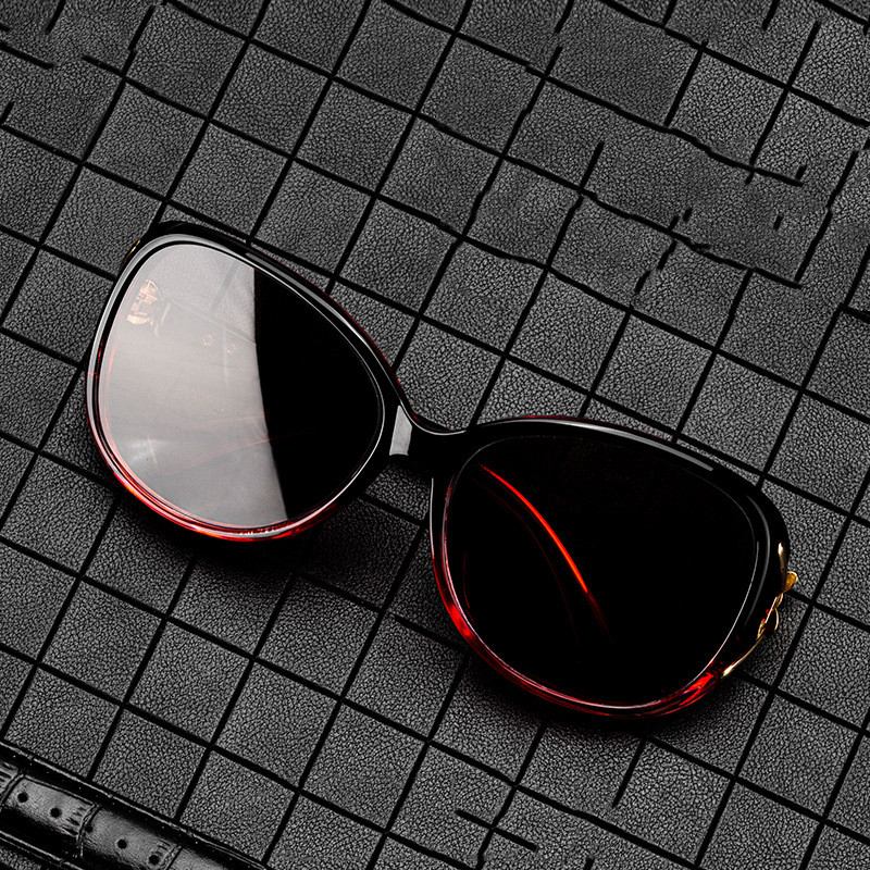 Tallrik Full Ram Crystal Graphite Mirror Stora Solglasögon