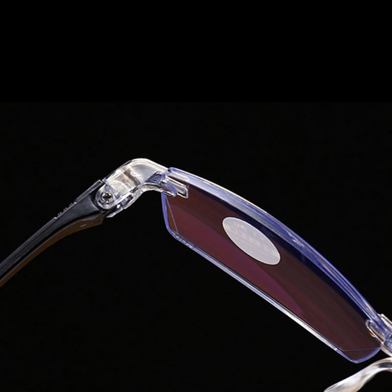 Unisex Anti-blue Light Ramlös Hd Diamanttrimning Dubbel Användning Läsglasögon Presbyopiska Glasögon