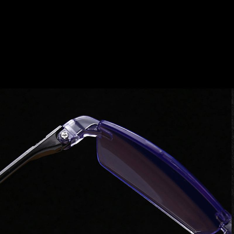Unisex Anti-blue Light Ramlös Hd Diamond Trimming Bi-light Dual-use Läsglasögon Presbyopiska Glasögon