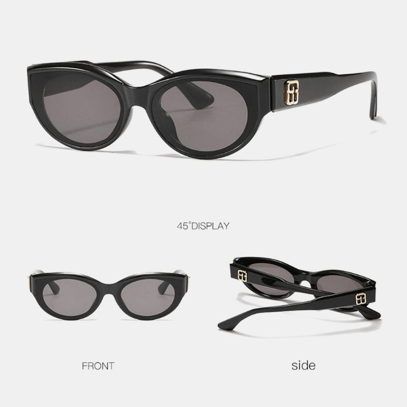 Unisex Katt Eye Pc Full Frame Hd Anti-uv Retro Solglasögon