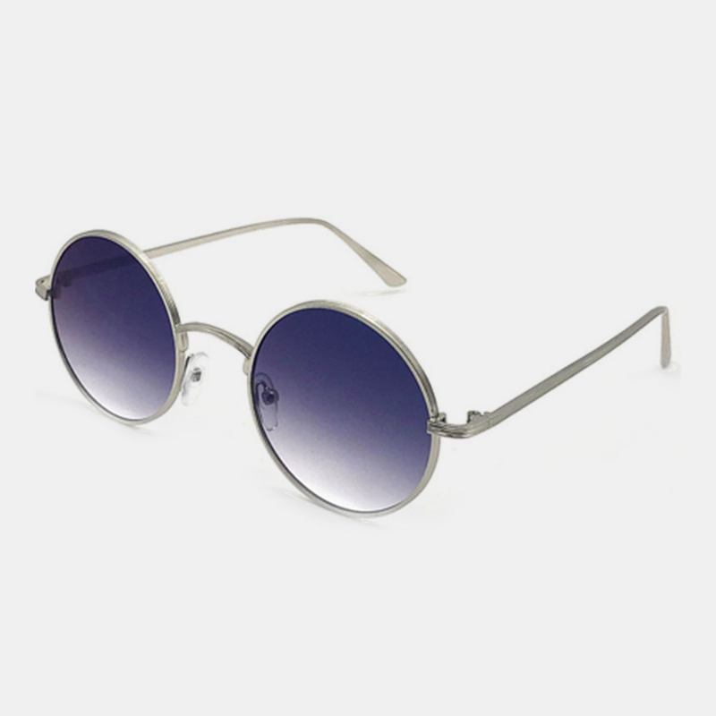 Unisex Metall Hel Rund Ram Pc-lins Anti-uv Solskyddande Solglasögon