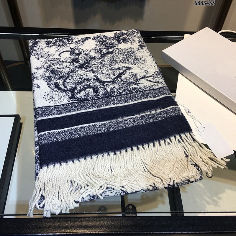 Animal Ink Målning Fringed Lady Scarf