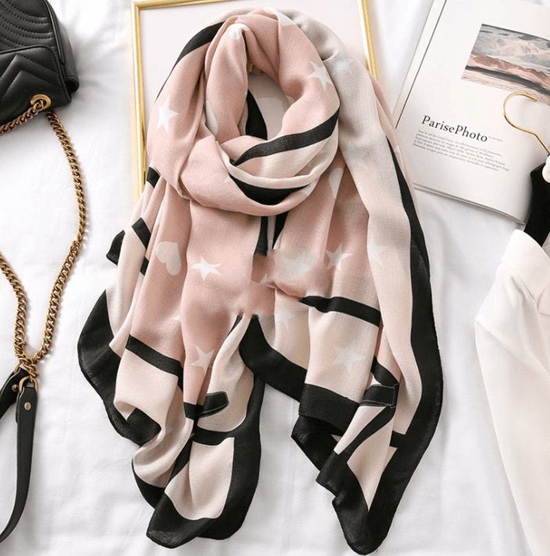 Bomullssjal För Män Och Kvinnor Casual Leopard Med Tryck Lång Gaze Scarf