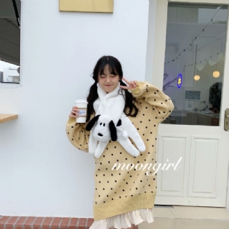 Japansk Retro Girl History Hund Tredimensionell Tecknad Scarf