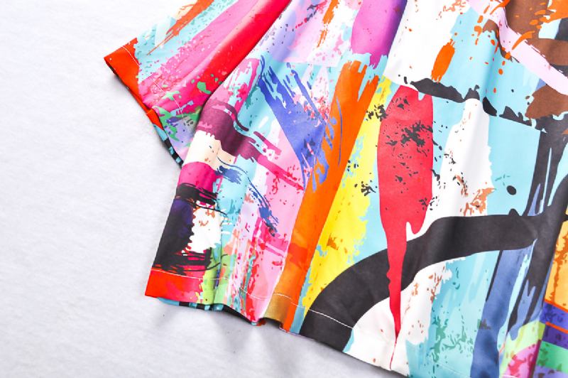 Japansk Tang Kostym Färg Graffiti Road Robe Solskyddsrock Tre Fjärdedels Ärm Par Herr Kimono Lös Tunn Sektion