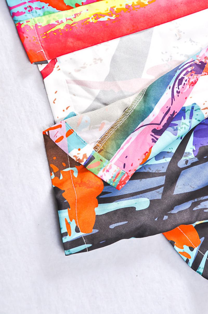 Japansk Tang Kostym Färg Graffiti Road Robe Solskyddsrock Tre Fjärdedels Ärm Par Herr Kimono Lös Tunn Sektion