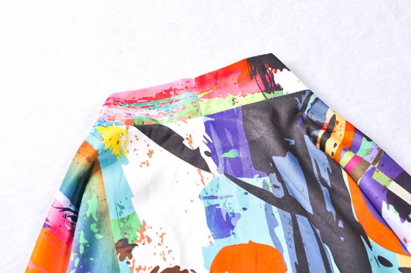 Japansk Tang Kostym Färg Graffiti Road Robe Solskyddsrock Tre Fjärdedels Ärm Par Herr Kimono Lös Tunn Sektion