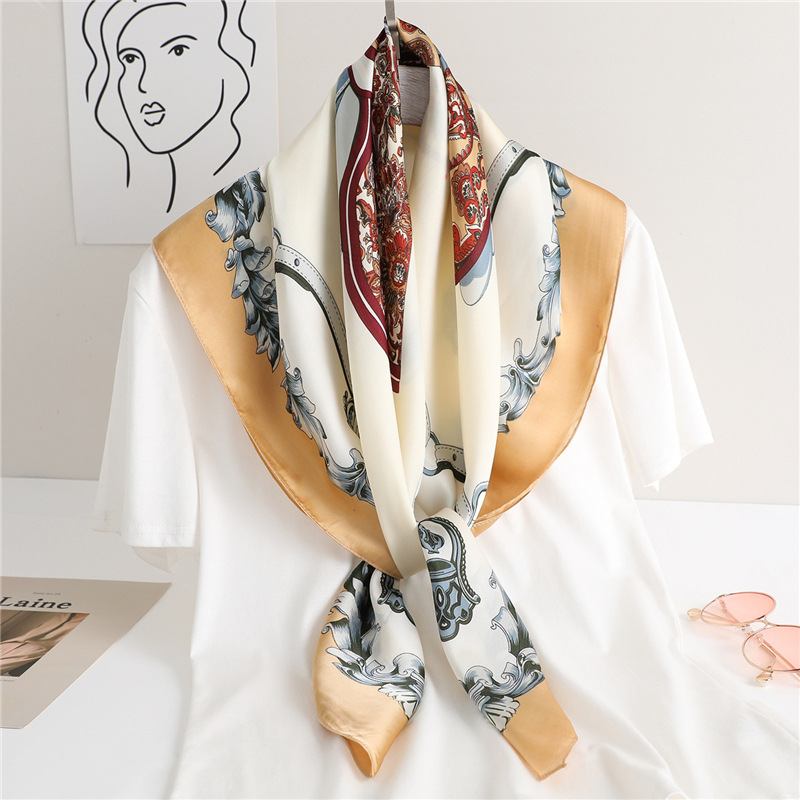 Mode All-match Simulation Silk Scarf För Kvinnor